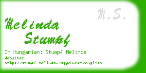 melinda stumpf business card